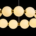 Люстра круглая с матовыми белыми шарами PEARLS Suspension варинант исполнения - 7 | Loft Concept в Омске
