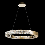Люстра золотая в форме кольца с мозаичным хрустальным оформлением Sparks of Crystal варинант исполнения - 3 | Loft Concept в Омске