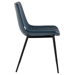 Стул с обивкой из экокожи темно-синего цвета RHOMBUSES UPHOLSTERY варинант исполнения - 5 | Loft Concept в Омске