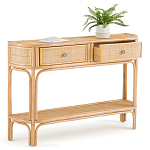 Консоль из плетеного ротанга с ящиками Armelle Rattan Console варинант исполнения - 3 | Loft Concept в Омске