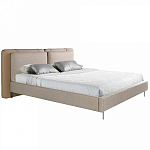 Кровать двуспальная серая с изголовьем из экокожи и ткани Modern Look варинант исполнения - 1 | Loft Concept в Омске