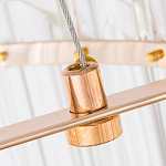 Люстра подвесная круглая с прозрачными хрустальными трубками и золотистым каркасом Диаметр 44 см Hexagon Tube Light варинант исполнения - 4 | Loft Concept в Омске