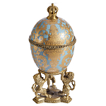 Шкатулка на величественных львах из фарфора с бронзовыми элементами Eden Garden варинант исполнения - 1 | Loft Concept в Омске