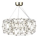 Люстра с тонкой металлической конструкцией цвета золото Quasar варинант исполнения - 3 | Loft Concept в Омске