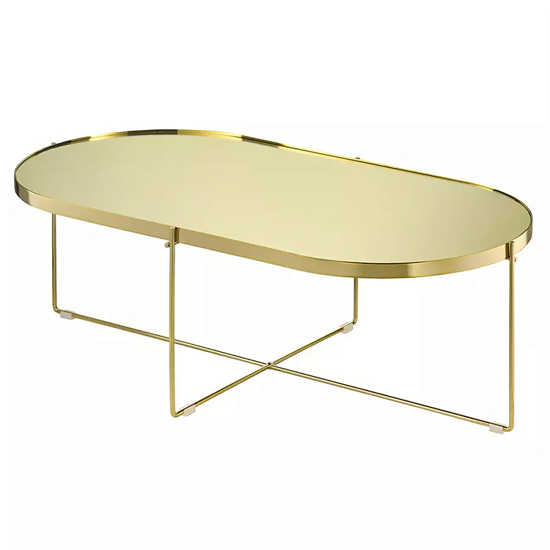 Кофейный столик овальный золотой Modern Mirror Gold Table Золотой в Омске | Loft Concept 