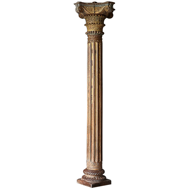 Антикварная колонна из тикового дерева Bhavnagar Antique Column Brown Коричневый Антикварная колонна из тикового дерева Bhavnagar Antique Column Brown Коричневый в Омске | Loft Concept
