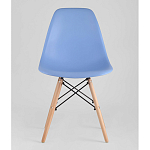 Пластиковый стул на ножках из массива бука Eames Blue варинант исполнения - 4 | Loft Concept в Омске