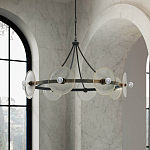 Люстра круглая с литыми стеклянными дисками Olympe Glass Chandelier варинант исполнения - 5 | Loft Concept в Омске