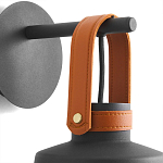 Черное матовое бра с декором под кожу Chestery варинант исполнения - 3 | Loft Concept в Омске