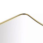 Зеркало золотистое с закруглёнными углами Thin Frame варинант исполнения - 2 | Loft Concept в Омске