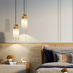 Подвесной светильник светодиодный с цилиндрическим плафоном Stone Helios варинант исполнения - 4 | Loft Concept в Омске