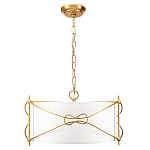 Люстра в форме цилиндра с белым тканевым абажуром Simple Knot варинант исполнения - 1 | Loft Concept в Омске