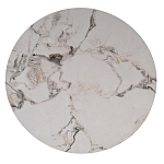 Стол журнальный круглый керамогранит белый Keramos варинант исполнения - 2 | Loft Concept в Омске