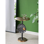 Столик приставной с абстрактным основанием и акцентом в виде золотистого диска Heavenly Space варинант исполнения - 6 | Loft Concept в Омске