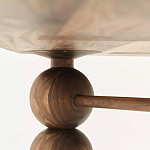 Обеденный стол деревянный с круглыми декоративными элементами на ножках Koko варинант исполнения - 3 | Loft Concept в Омске