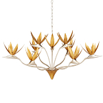 Люстра с плафонами в виде цветов Golden Bird of Paradise варинант исполнения - 4 | Loft Concept в Омске