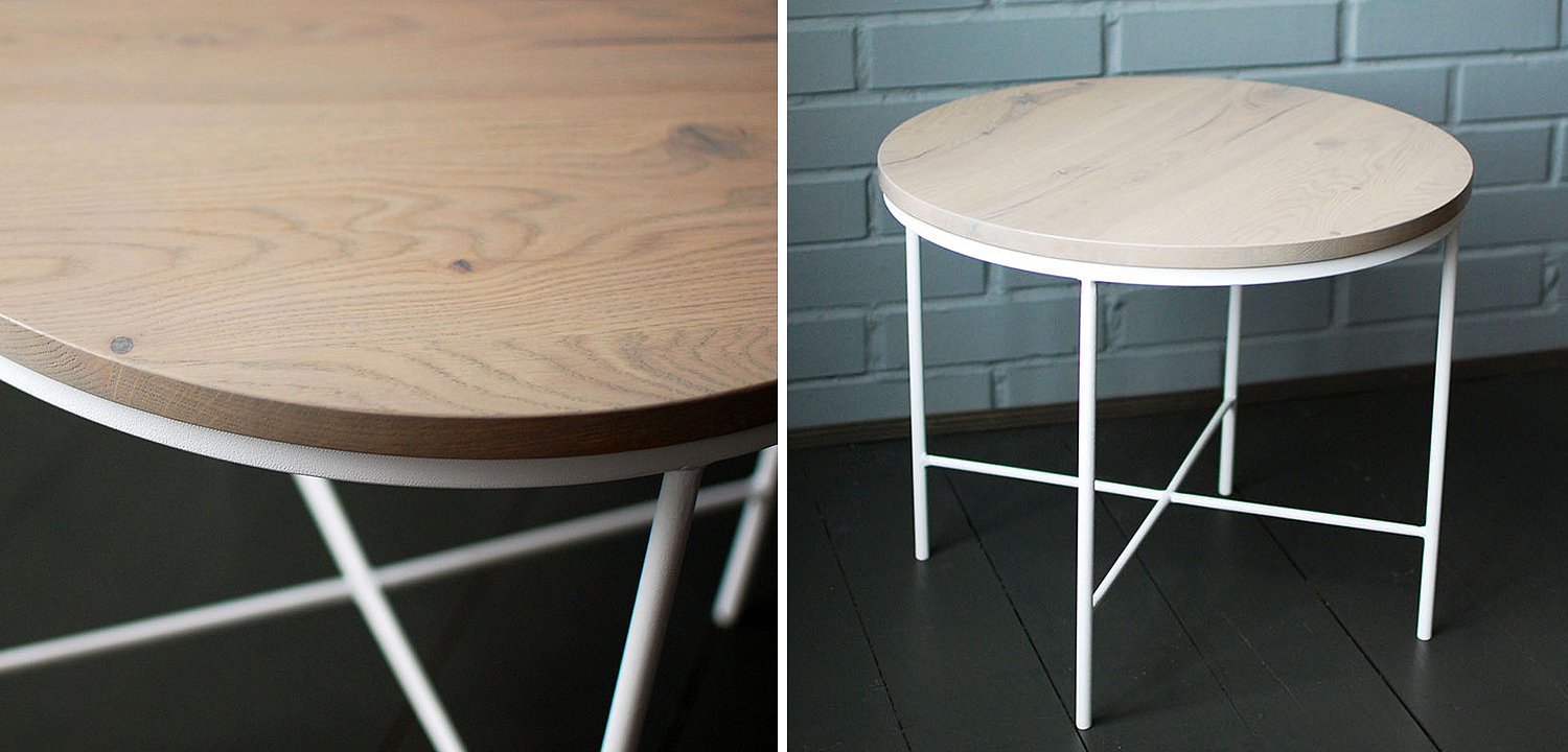 Кофейный стол Nava White Industrial Metal Rust Coffee Table - Loft-Concept в Омске