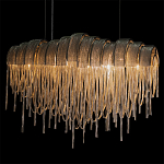 Люстра подвесная с металлическими цепочками и изогнутыми металлическими дугами 72 см Atlantis Chain варинант исполнения - 6 | Loft Concept в Омске