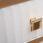 Консоль с ящиком белая с золотом Textured White Console with Gold варинант исполнения - 4 | Loft Concept в Омске