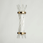 Подвесной светильник с цилиндром из прозрачных стеклянных трубок Nembus варинант исполнения - 5 | Loft Concept в Омске