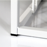 Пуф квадратный фиолетовый велюр на белом металлическом основании Celeste Purple варинант исполнения - 4 | Loft Concept в Омске