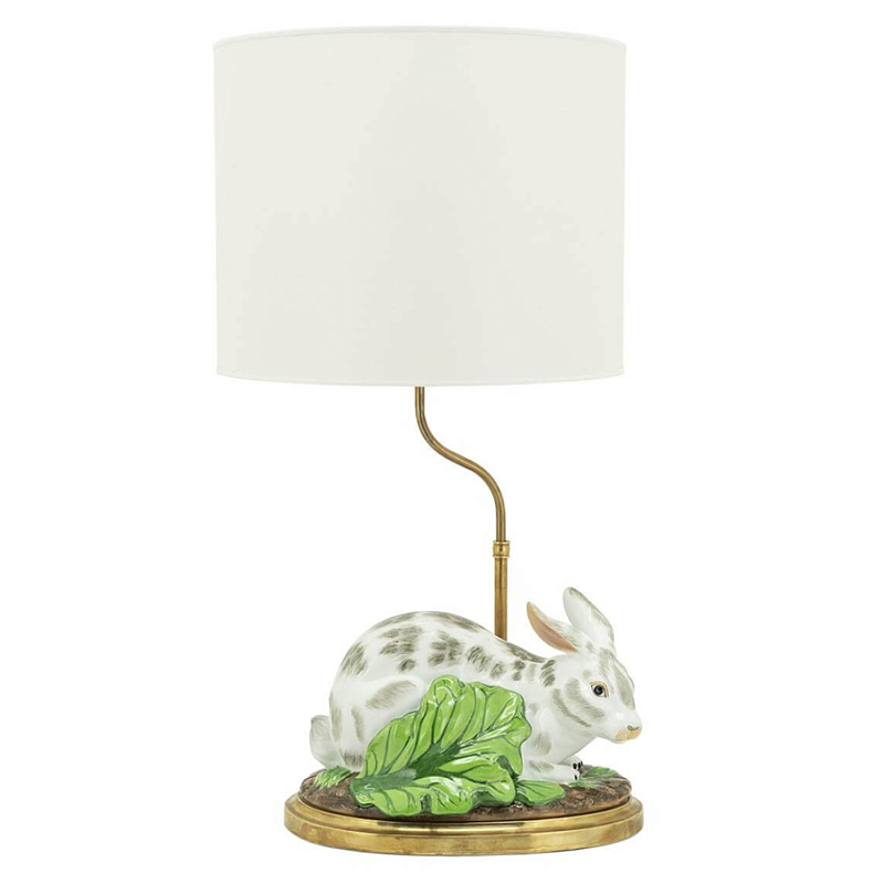 Настольная лампа ABHIKA LAMPTABLE RABBIT Зеленый Золотой Белый в Омске | Loft Concept 