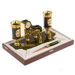 Настольный письменный набор из нефрита с ножом для бумаг в подарочной коробке Maecenas варинант исполнения - 3 | Loft Concept в Омске