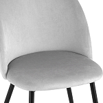 Мягкий стул в сером велюре Miruna Chair варинант исполнения - 7 | Loft Concept в Омске