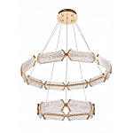 Люстра с 2-мя кольцами с текстурным природным рисунком IceFlame варинант исполнения - 1 | Loft Concept в Омске