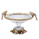 Чаша стеклянная с фигурками разноцветных попугаев на ободке 41 Eden Garden варинант исполнения - 1 | Loft Concept в Омске