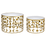 Набор из двух столов из металла Brass Symphony Moon варинант исполнения - 2 | Loft Concept в Омске