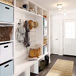 Потолочный светильник для ванных комнат со стеклянным плафоном и одной лампой Hinkley варинант исполнения - 2 | Loft Concept в Омске