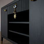 Комод-буфет Elsa Dreams Black с открытыми полками   варинант исполнения - 7 | Loft Concept в Омске