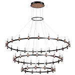 Люстра подвесная с тремя круглыми ярусами и цилиндрическими плафонами Arnaut Light варинант исполнения - 2 | Loft Concept в Омске