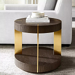 Дизайнерский журнальный стол круглый на 4-х ножках с подстольем Hufok варинант исполнения - 1 | Loft Concept в Омске