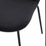 Стул черный с обивкой из велюра Black Archie Chair варинант исполнения - 6 | Loft Concept в Омске