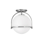 Потолочный светильник с плафоном в форме белого матового шара Hinkley варинант исполнения - 7 | Loft Concept в Омске