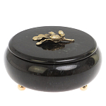 Шкатулка круглая из натурального камня змеевик Stone Casket варинант исполнения - 2 | Loft Concept в Омске