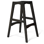 Барный стул со спинкой и подлокотниками на 4-х черных ножках Douglas Rhombus Коричневый Велюр варинант исполнения - 5 | Loft Concept в Омске