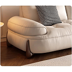 Диван кожаный с каркасом из массива дерева Furniture Medieval варинант исполнения - 1 | Loft Concept в Омске