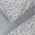 Постельное белье серого цвета с рисунком 200х220 см Blossom Essence варинант исполнения - 3 | Loft Concept в Омске