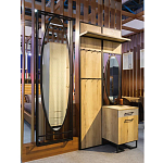 Зеркало овальное в металлической оправе в стиле лофт Urban Style Space варинант исполнения - 4 | Loft Concept в Омске