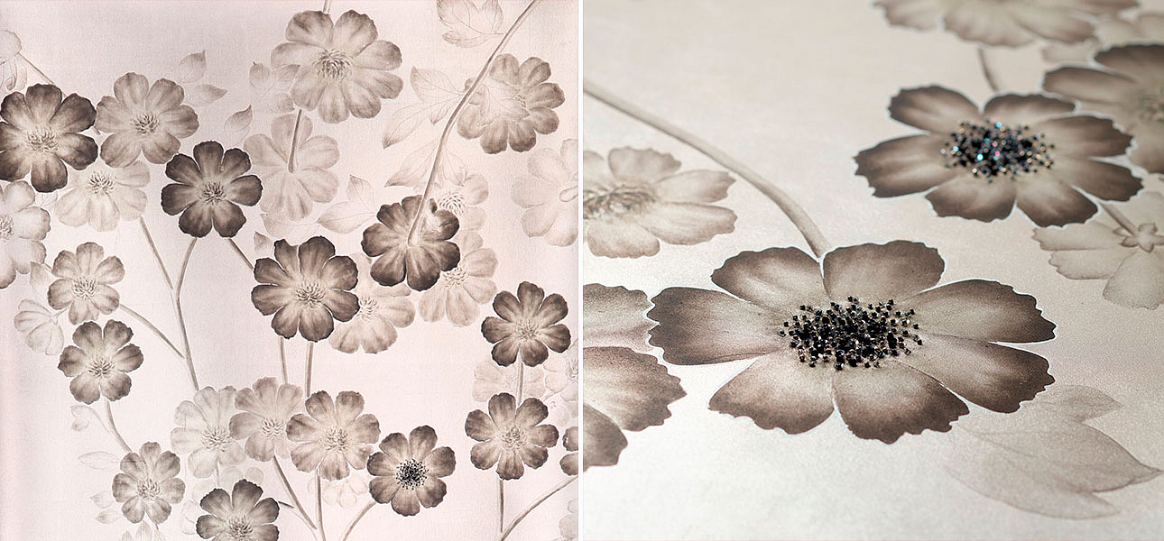 Обои ручная роспись Anemones in Light Special Colourway SC-236 on Tarnished Silver gilded silk Обои ручная роспись Anemones in Light Special Colourway SC-236 on Tarnished Silver gilded silk - Loft-Concept в Омске