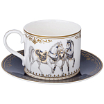 Чайный сервиз из фарфора с изображением лошадей на 6 персон 14 предметов Porcelain Horse Set варинант исполнения - 3 | Loft Concept в Омске