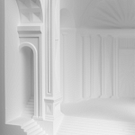 Встраиваемый в стену гипсовый светильник под покраску с арками и рельефными колоннами Antiquity Athena варинант исполнения - 8 | Loft Concept в Омске