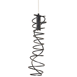Подвесной светильник светодиодный из металла со спиральным декоративным элементом черный Metal Spiral варинант исполнения - 6 | Loft Concept в Омске