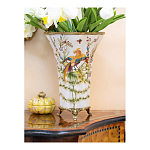 Ваза из фарфора с бронзовой стрекозой  Paradise Dragonfly варинант исполнения - 7 | Loft Concept в Омске