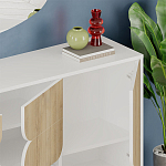 Комод с 3-мя дверцами и выдвижным ящиком цвета светлый дуб SPARK CONSOLE WHITE варинант исполнения - 4 | Loft Concept в Омске