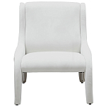 Дизайнерское кресло белое в мягкой велюровой обивке Granger Armchair White варинант исполнения - 2 | Loft Concept в Омске