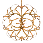 Люстра круглая в виде объёмного цветка Golden Flower Sphere варинант исполнения - 2 | Loft Concept в Омске